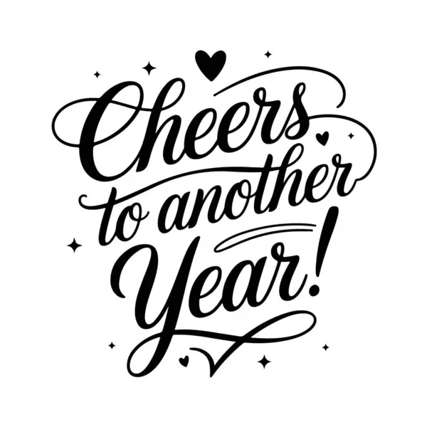 Başka bir yılın şerefine! Beyaz Arkaplanda Doğumgünü Kutlama Vektörü Tasarımı İzole Edildi