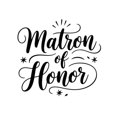 Baş nedime. Beyaz Arkaplanda Vektör Tasarımı İzole Edildi