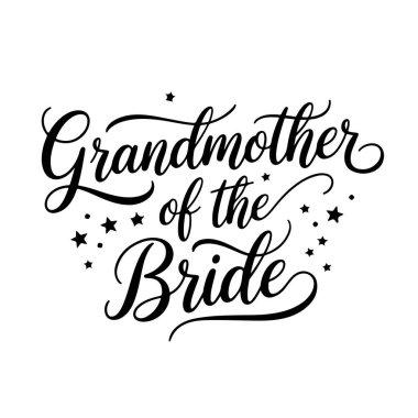 Gelinin büyükannesi. Beyaz Arkaplanda Vektör Tasarımı İzole Edildi