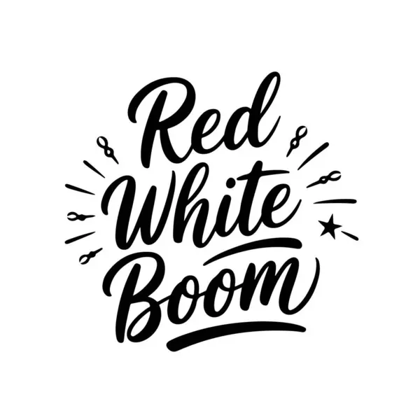 Kırmızı beyaz bum. Beyaz Arkaplanda Vektör Tasarımı İzole Edildi