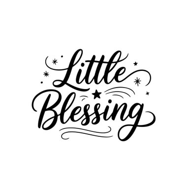 Küçük Lütuf. Beyaz Arkaplanda Bebek Sağanağı Vektör Tasarımı İzole Edildi