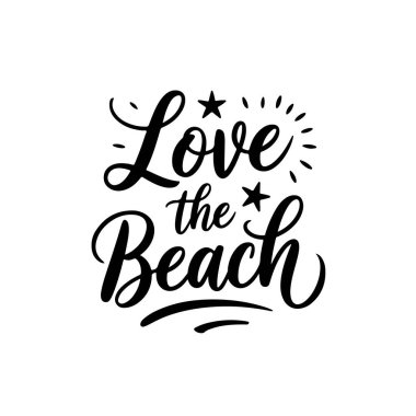 Kumsala bayılırım. Beyaz Arkaplanda Yaz Vektörü Tasarımı İzole Edildi