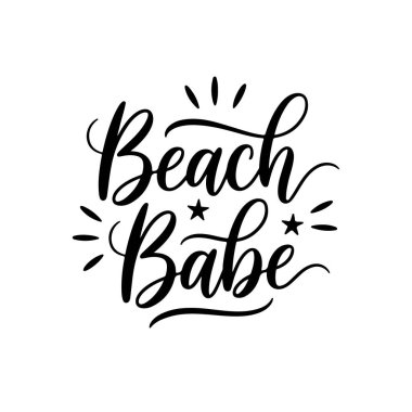 Plaj bebeği. Beyaz Arkaplanda Yaz Vektörü Tasarımı İzole Edildi