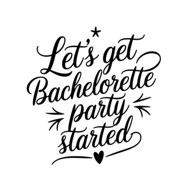 Bekarlığa Veda Partisi başlasın. Beyaz Arkaplanda Vektör Tasarımı İzole Edildi