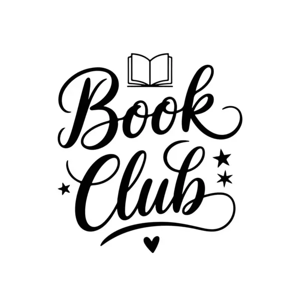 Kitap Kulübü. Beyaz Arkaplanda Vektör Tasarımı İzole Edildi