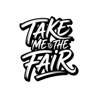 Beni fuar haftası SVG 'sine götür. Beyaz Arkaplanda Vektör Tasarımı İzole Edildi