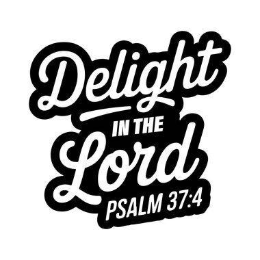 Kutsal Mezmur 'da keyif, İncil' in Ayet Vektörü Tasarımı, Beyaz Arkaplanda İzole Edildi.