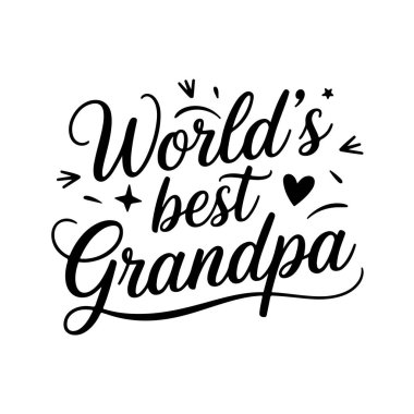 Dünyanın En İyi Dedesi, Büyükbaba Beyaz Arkaplanda Ayrı Tutulan Vektör Tasarımı