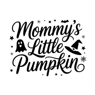 Annelerin Küçük Balkabağı Cadılar Bayramı Beyaz Arkaplanda Ayrı Tutulan Vektör Tasarımı