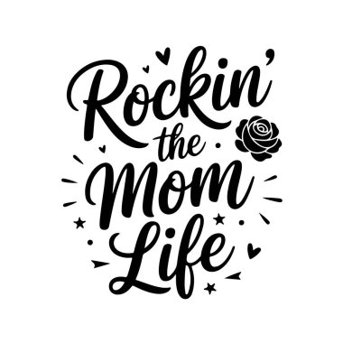 Anne Yaşamı Rockin, Anne Beyaz Arkaplanda Ayrı Tutulan Vektör Tasarımı 'ndan alıntı yapıyor.