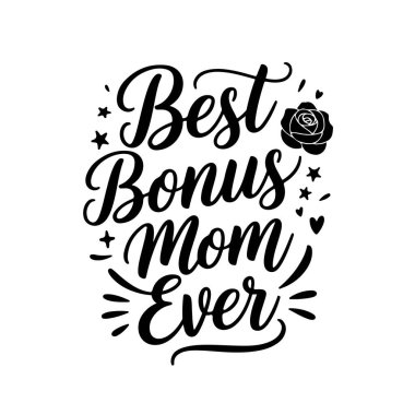 Gelmiş geçmiş en iyi bonus anne. Anne, Beyaz Arkaplanda Ayırt Edilmiş Vektör Tasarımı