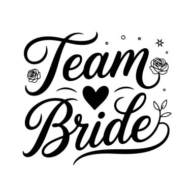 Gelin Takımı. Gelin Partisi Beyaz Arkaplanda Ayırt Edilmiş Vektör Tasarımı