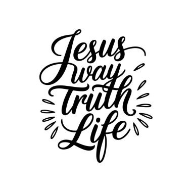 İsa 'nın Yolu Gerçek Hayat. Beyaz Arkaplanda Vektör Tasarımı İzole Edildi