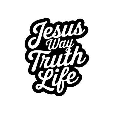 İsa 'nın Yolu Gerçek Hayat. Beyaz Arkaplanda Vektör Tasarımı İzole Edildi