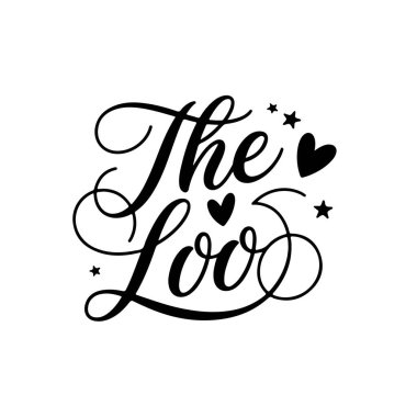 Loo 'da. Banyo Alıntıları Vektör Tasarımı Beyaz Arkaplanda İzole Edildi