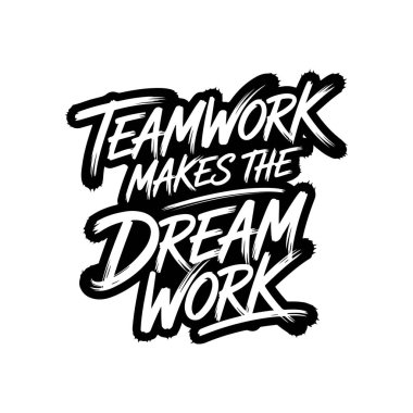 Takım çalışması rüyayı gerçekleştirir. Beyaz Arkaplanda Vektör Tasarımı İzole Edildi