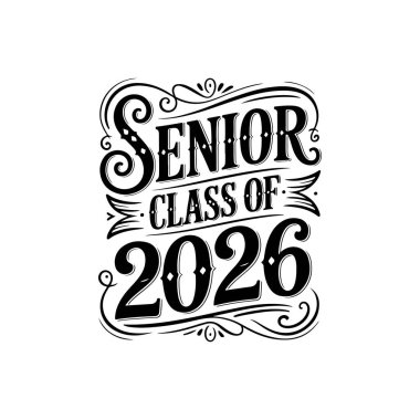 2027 son sınıf. Beyaz Arkaplanda Vektör Tasarımı İzole Edildi