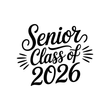 2029 son sınıf. Beyaz Arkaplanda Vektör Tasarımı İzole Edildi