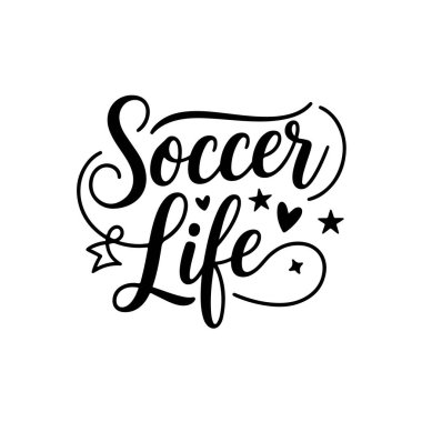 Futbol hayatı. Beyaz Arkaplanda Vektör Tasarımı İzole Edildi