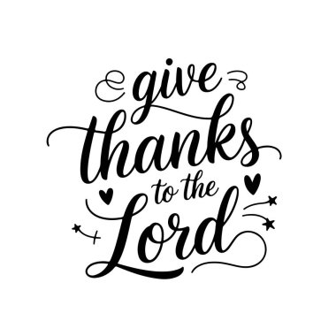 Tanrı 'ya şükret. Beyaz Arkaplanda Vektör Tasarımı İzole Edildi