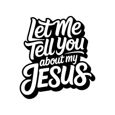 Sana İsa 'mdan bahsedeyim. Beyaz Arkaplanda Vektör Tasarımı İzole Edildi