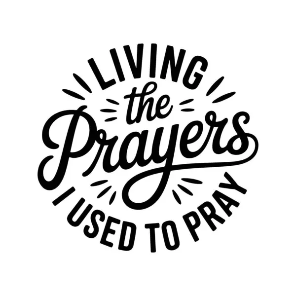 Eskiden dua ettiğim duaları yaşıyordum. Beyaz Arkaplanda Vektör Tasarımı İzole Edildi