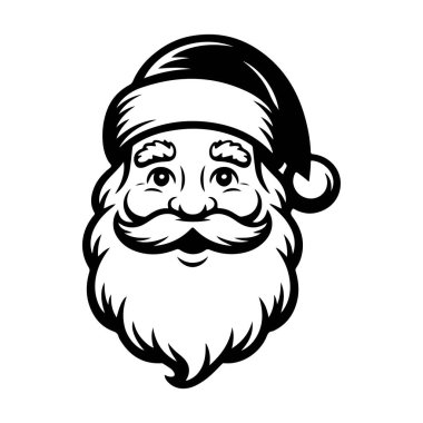 Noel Baba. Beyaz Arkaplanda Vektör Tasarımı İzole Edildi
