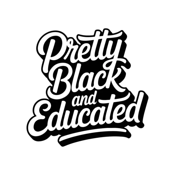 Güzel Siyah ve Eğitimli. Beyaz Arkaplanda Vektör Tasarımı İzole Edildi