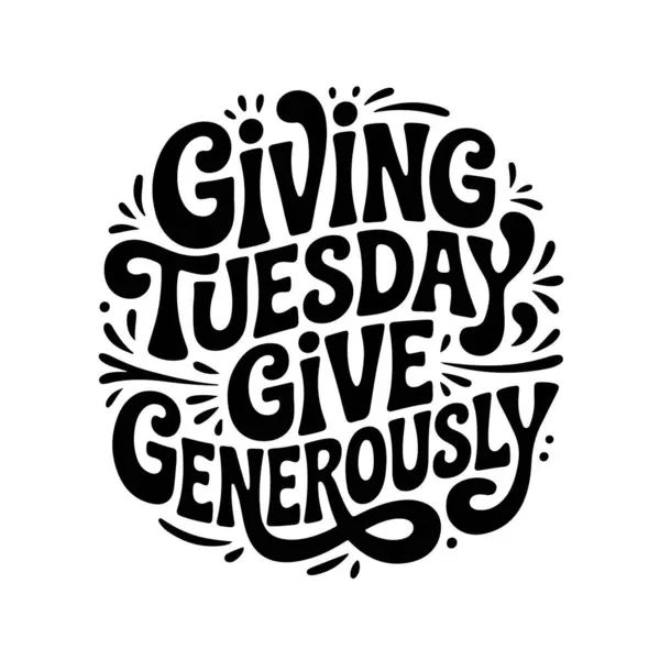 Salı günü cömertçe verin. Salı Vektör Tasarımı Veriliyor Beyaz Arkaplanda İzole Edildi