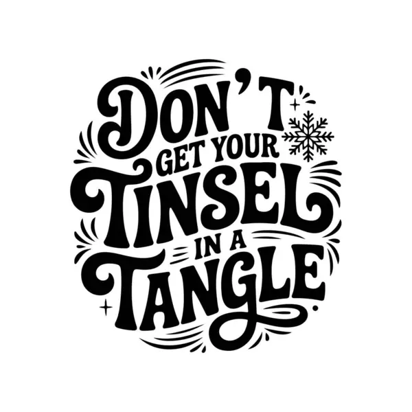 Tinsel 'ini bir karmaşaya sokma. Salı Vektör Tasarımı Veriliyor Beyaz Arkaplanda İzole Edildi