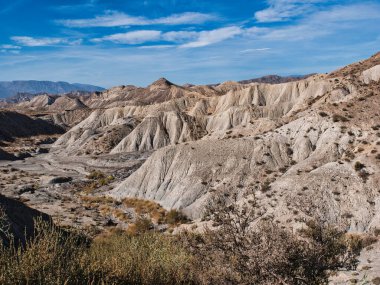 Tabernas Çölü, Desierto de Tabernas. Avrupa sadece çöl. Almerya, Endülüs bölgesi, İspanya. Vahşi doğa koruma alanı ve spagetti batı filmleri için mekan.