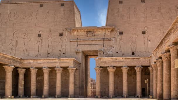 Templo Horus Edfu Idfu Edfou Behdet Egipto — Vídeo de stock