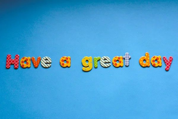 colored text have a great day paper background