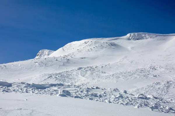 Snow Draped Rocky Landscape Revealed Devastating Power Avalanche — Stock Photo, Image