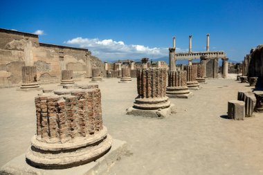 Antik Roma şehri Pompeii 'nin kalıntıları, İtalya, klasik Roma şehri.