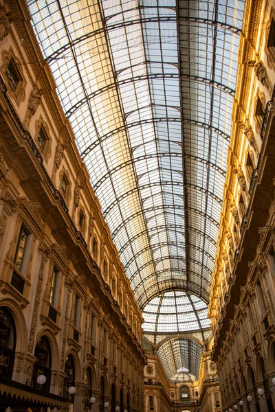 Magnífico Telhado Galleria Vittorio Emanuele Milão Uma Obra Prima Design — Fotografia de Stock