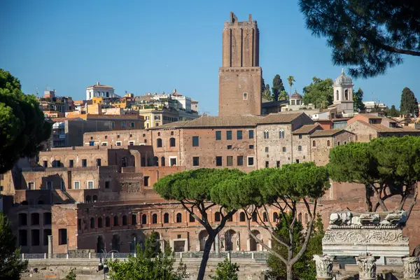Widok Starego Architekta Rzymu Murów Miejskich Włochy — Zdjęcie stockowe
