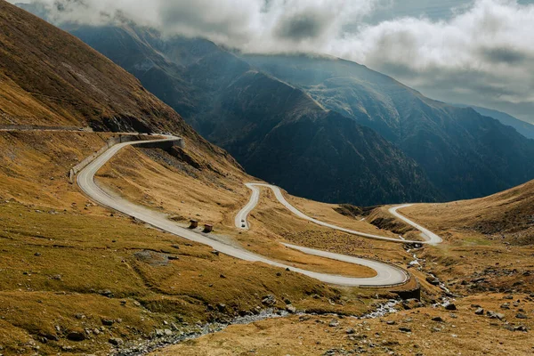 stock image Crossing Carpathian mountains in Romania, Transfagarasan is one of the most spectacular mountain roads in the world.