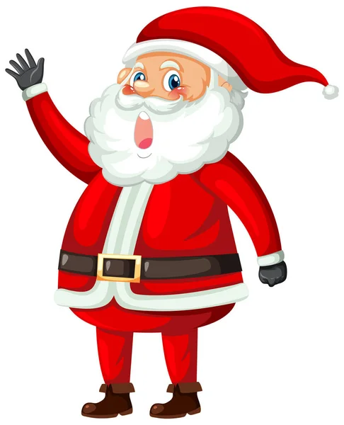 Санта Клаус Размахивает Рукой Иллюстрации — стоковый вектор