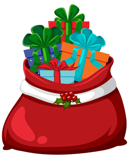 Geschenkboxen Der Weihnachtstasche Illustration — Stockvektor