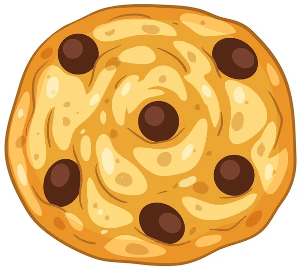 Απομονωμένο Νόστιμο Μπισκότο Μπισκότο Απεικόνιση Κινουμένων Σχεδίων — Διανυσματικό Αρχείο