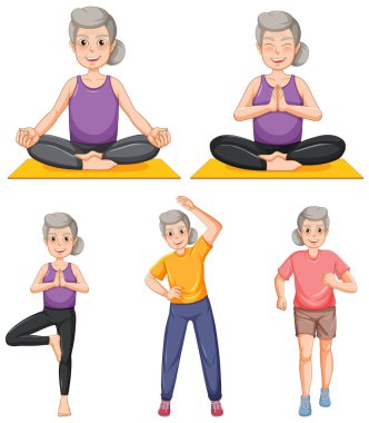 Yaşlıların koleksiyonu Karakterler çizimi