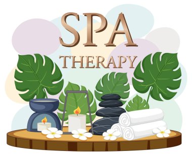 Lüks spa poster şablonu tasarım çizimi