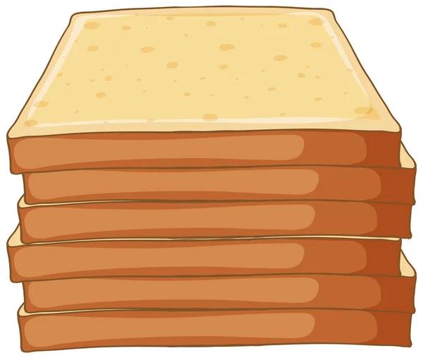 Απομονωμένο Νόστιμο Ψωμί Βουτύρου Εικονογράφηση — Διανυσματικό Αρχείο