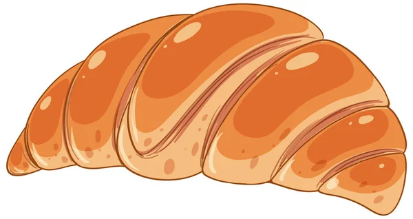 Illustration Isolée Délicieux Croissant Français — Image vectorielle
