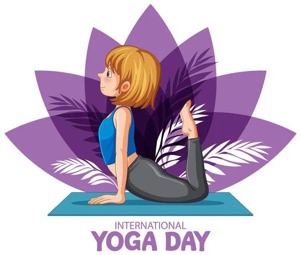 International Yoga Day Banner Design Illustration — Stockový vektor