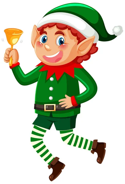 Boże Narodzenie Elf Postać Kreskówek Ilustracja — Wektor stockowy