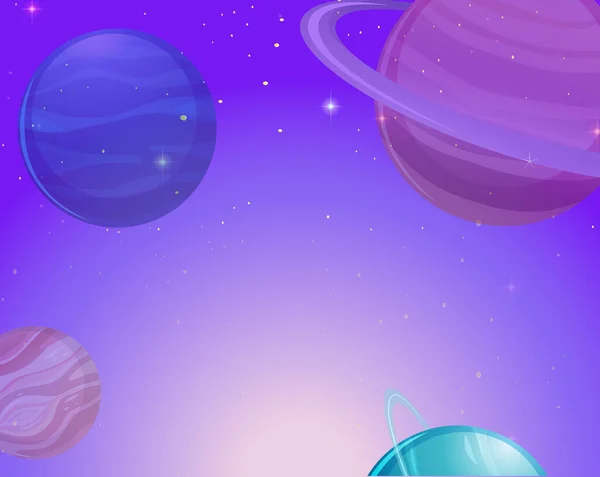 Outer Space Background Wallpaper Illustration — Stock Vector