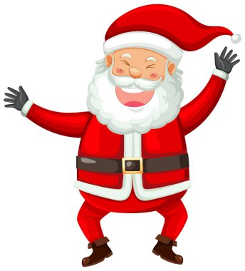 Mutlu Noel Baba çizgi film karakteri çizimi