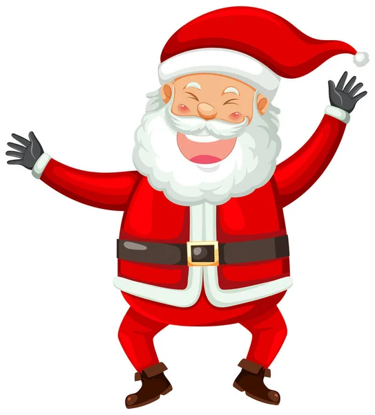Glad Santa Claus Tecknad Karaktär Illustration — Stock vektor
